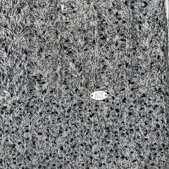 Armani Exchange Gray with silver knitted sweater size small petite - Picture 3 of 10